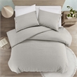 Posh Living Kaiyah 3pc King/California King Duvet Set Light Grey