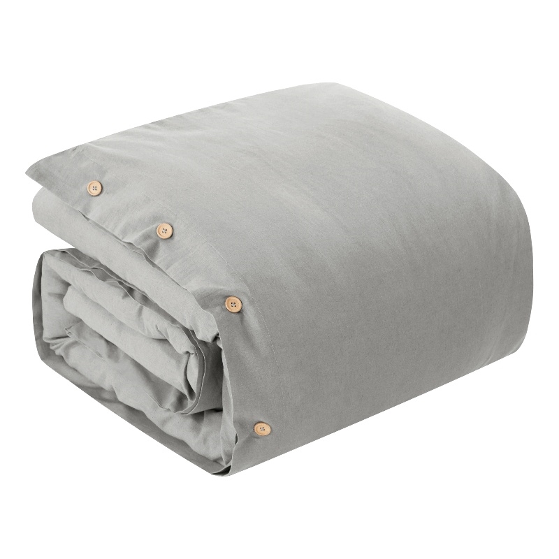 Posh Living Kaiyah 3pc King/California King Duvet Set Light Grey