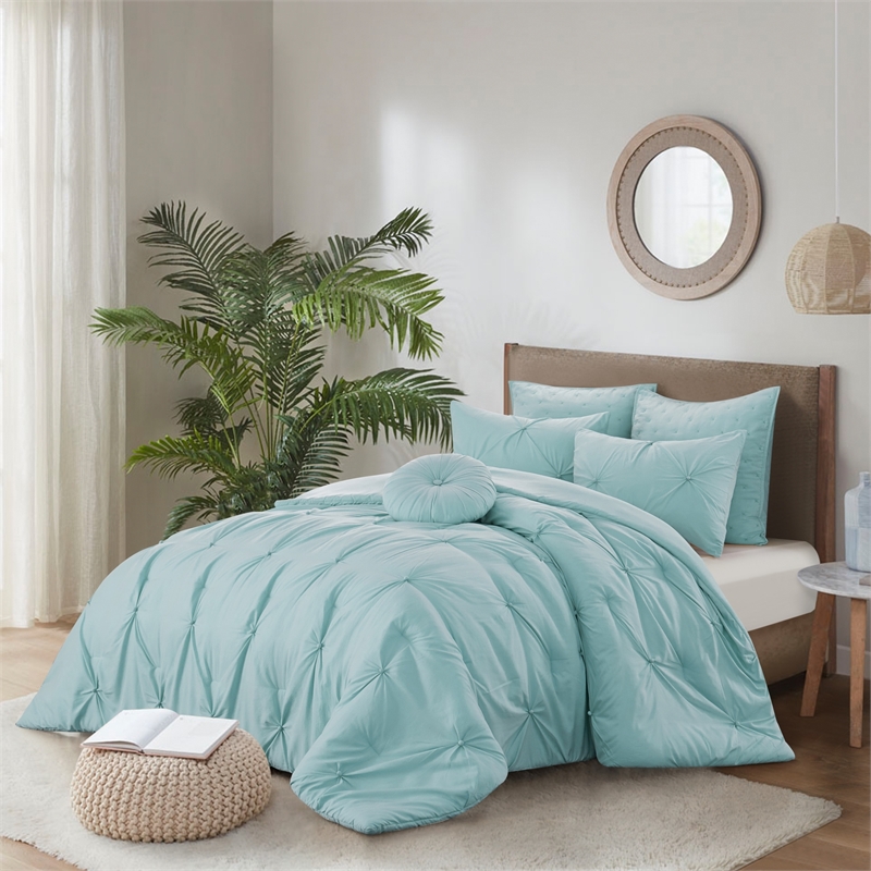 Posh Living Abilene 7pc King/California King Comforter Set Blue
