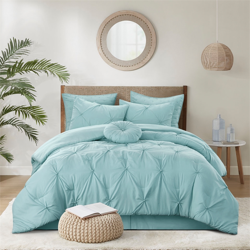 Posh Living Abilene 7pc Full/Queen Comforter Set Blue
