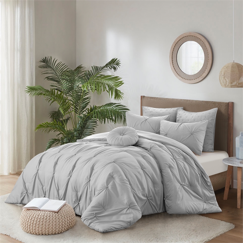 Posh Living Abilene 5pc Twin/Twin XL Comforter Set Grey