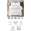 Posh Living Abilene 5pc Twin/Twin XL Comforter Set White
