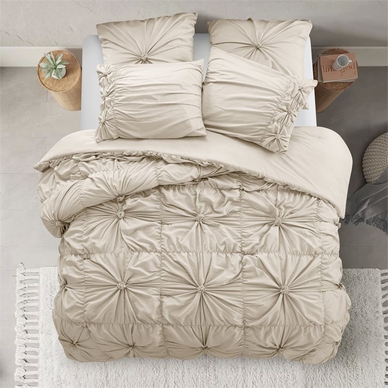 Posh Living Arissa 3pc Twin/Twin XL Comforter Set Beige