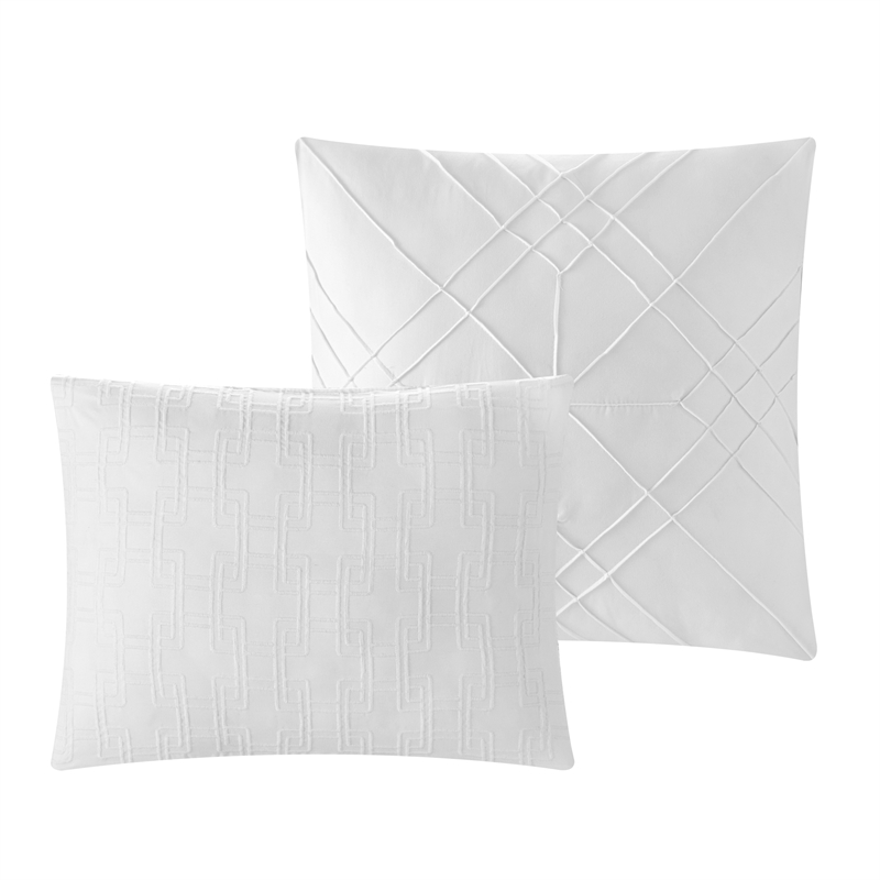Posh Living Daniyah 5pc King/California King Comforter Set White