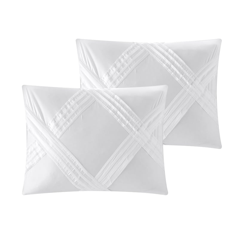 Posh Living Daniyah 5pc Full/Queen Comforter Set White