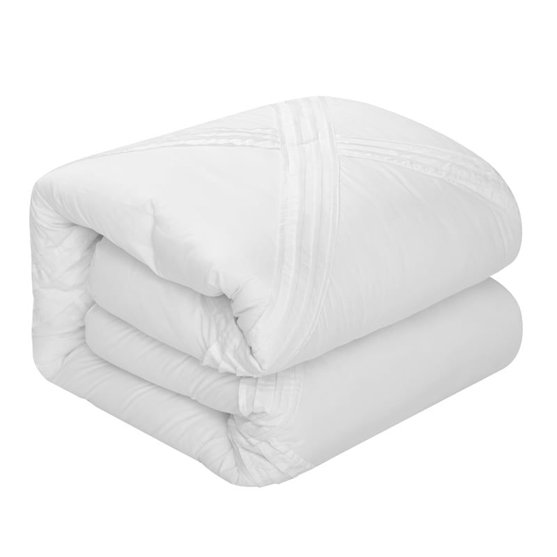 Posh Living Daniyah 5pc Full/Queen Comforter Set White