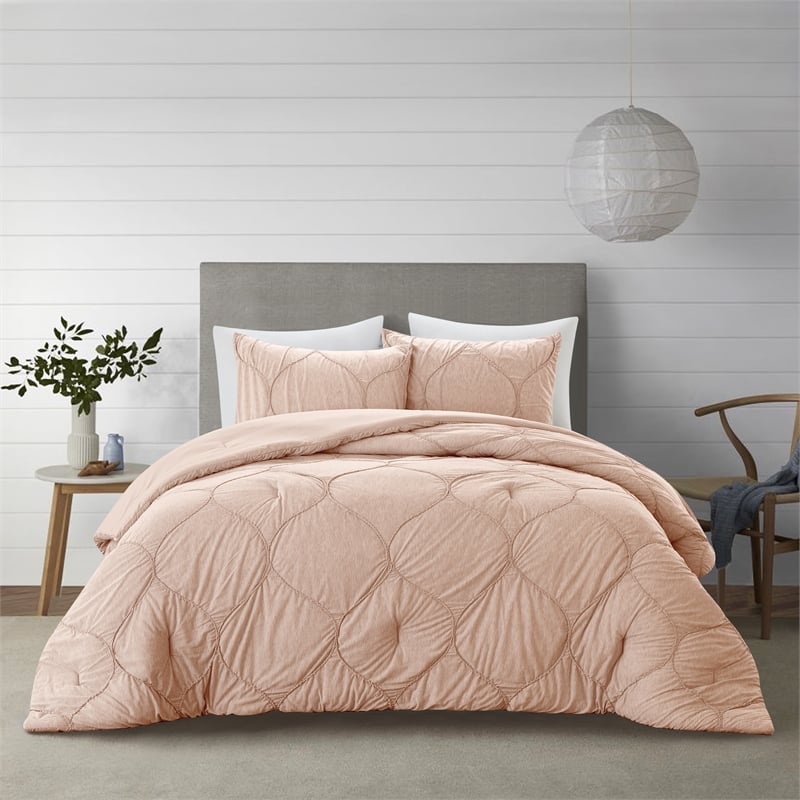 Posh Living Ginger 3pc King/California King Comforter Set Blush