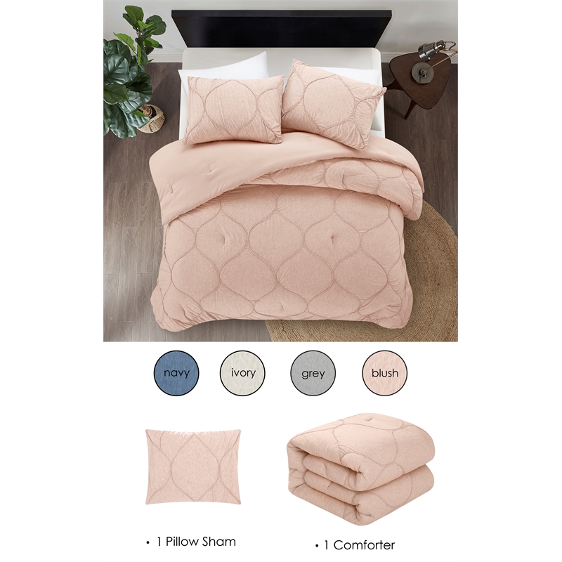 Posh Living Ginger 2pc Twin/Twin XL Comforter Set Blush