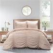 Posh Living Briseis 3pc Full/Queen Comforter Set Blush
