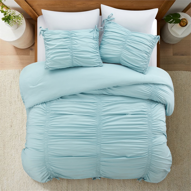 Posh Living Briseis 3pc Full/Queen Comforter Set Blue