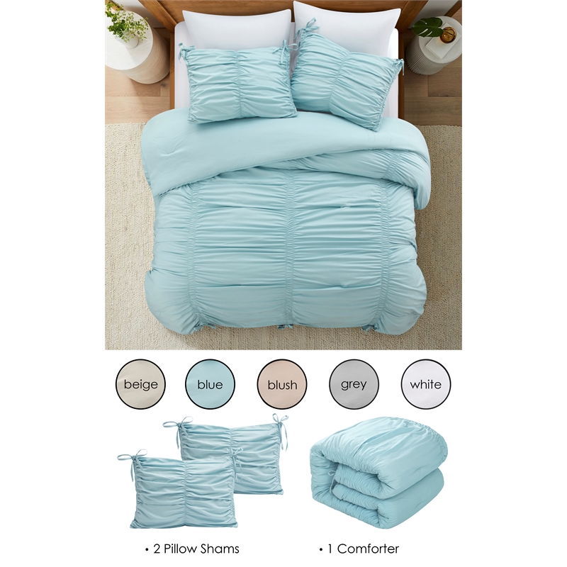 Posh Living Briseis 2pc Twin/Twin XL Comforter Set Blue