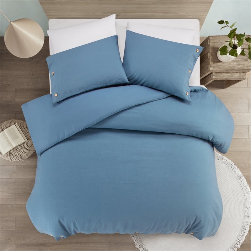 Posh Living Kaiyah 3pc Full/Queen Duvet Set Navy