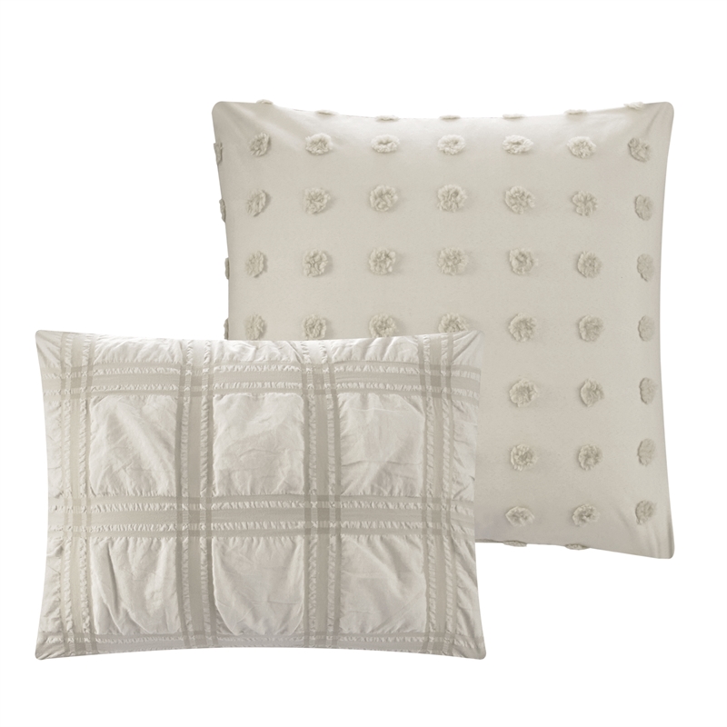 Posh Living Kynnedi 5pc Twin/Twin XL Duvet Set Beige
