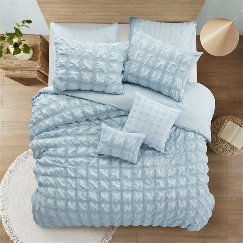 Posh Living Kynnedi 7pc Full/Queen Duvet Set Blue