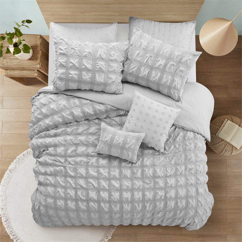Posh Living Kynnedi 5pc Twin/Twin XL Duvet Set Grey