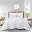 Posh Living Briseis 3pc Full/Queen Comforter Set White