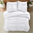 Posh Living Briseis 3pc Full/Queen Comforter Set White