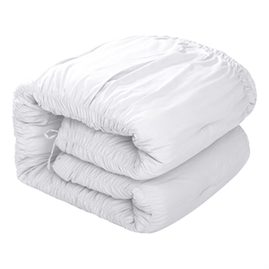 Posh Living Briseis 3pc Full/Queen Comforter Set White