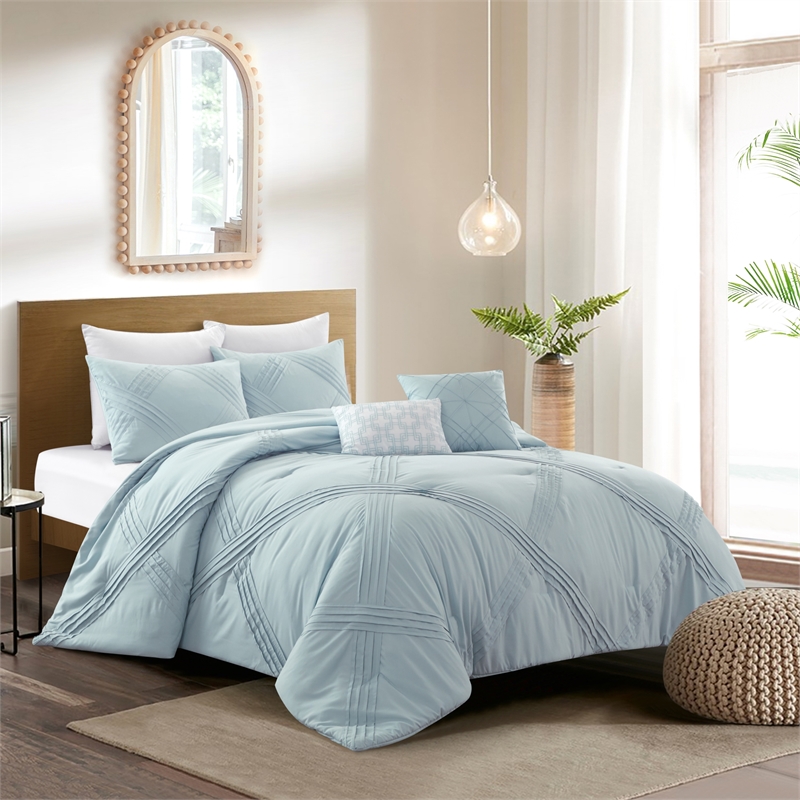 Posh Living Daniyah 5pc King/California King Comforter Set Blue