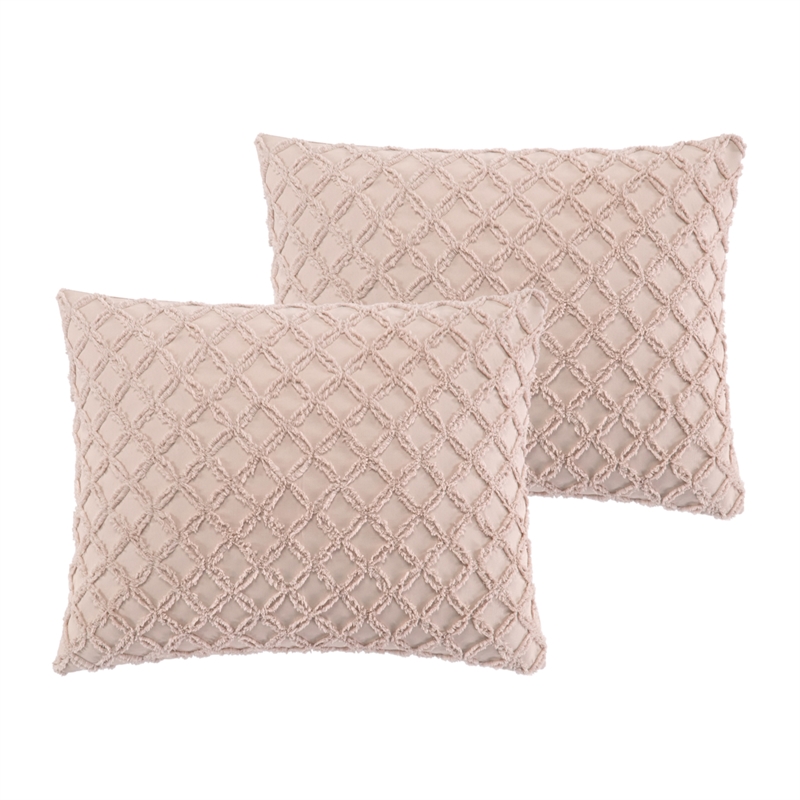 Posh Living Nika 5pc Full/Queen Duvet Set Blush