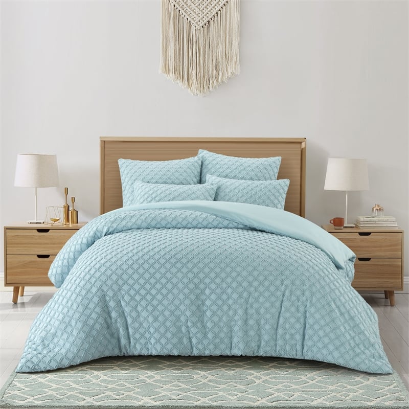 Posh Living Nika 3pc Twin/Twin XL Duvet Set Blue