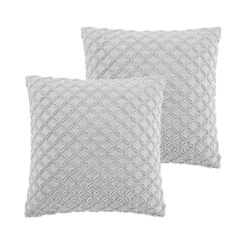 Posh Living Nika 5pc Full/Queen Duvet Set Grey