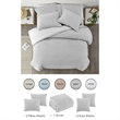 Posh Living Nika 5pc Full/Queen Duvet Set Grey