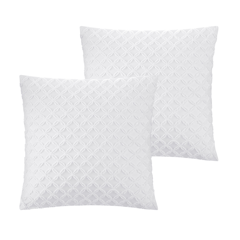 Posh Living Nika 5pc Full/Queen Duvet Set White
