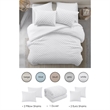 Posh Living Nika 5pc Full/Queen Duvet Set White