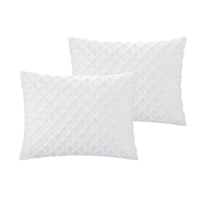Posh Living Nika 5pc Full/Queen Duvet Set White
