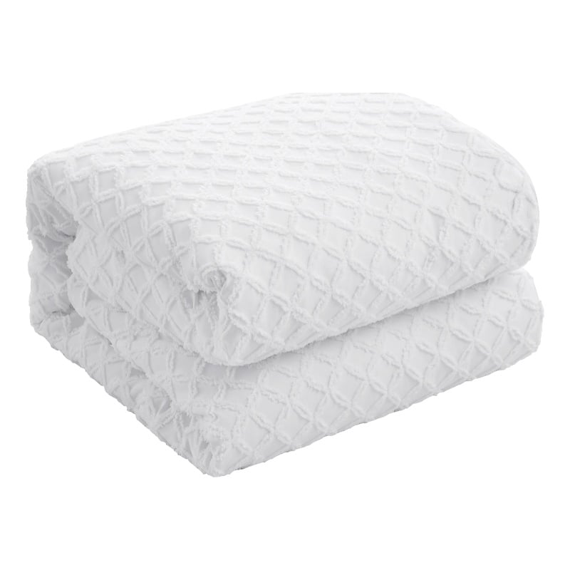Posh Living Nika 5pc Full/Queen Duvet Set White