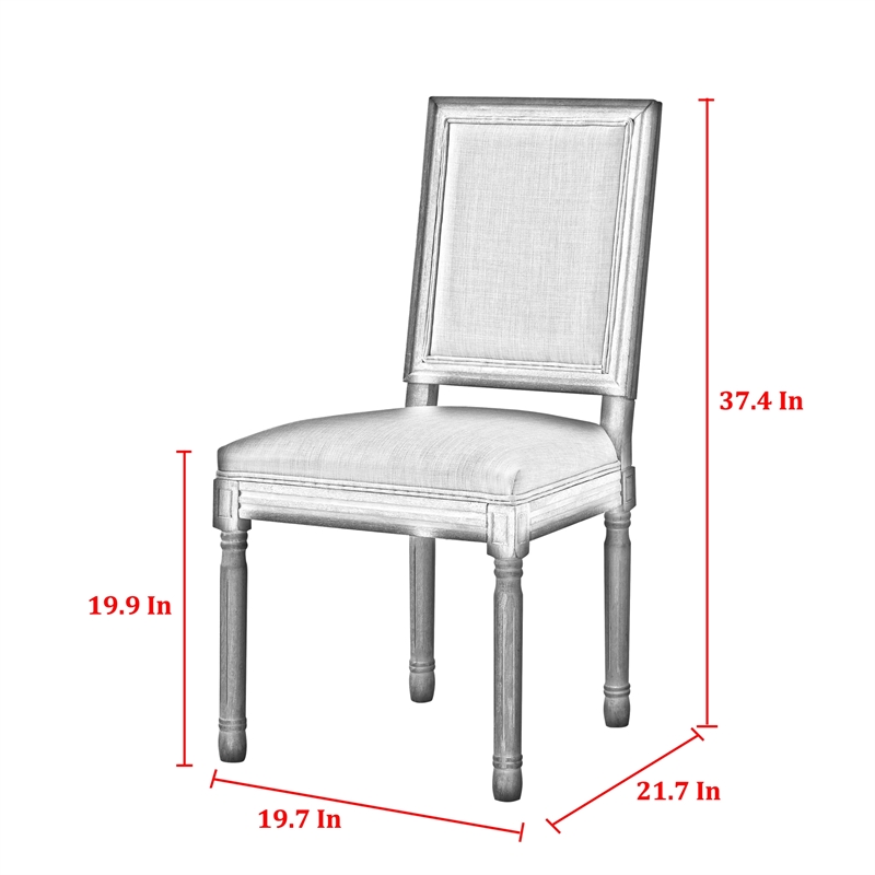 Posh Living Westen Linen Dining Chair (Set of 2) Beige