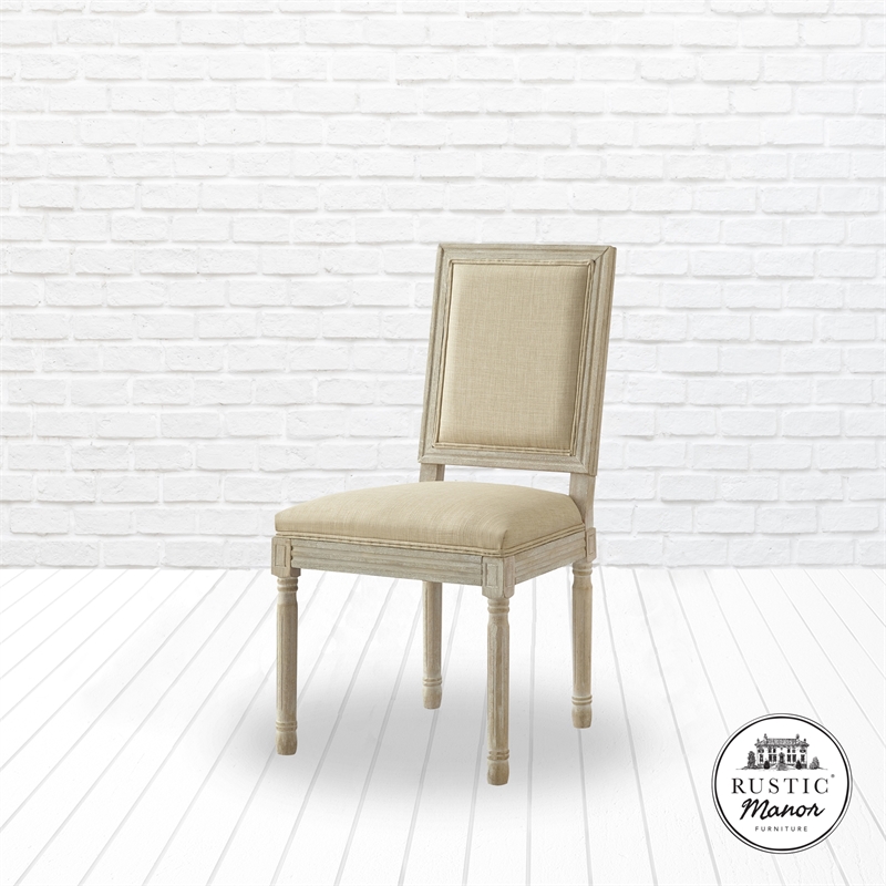 Posh Living Westen Linen Dining Chair (Set of 2) Beige