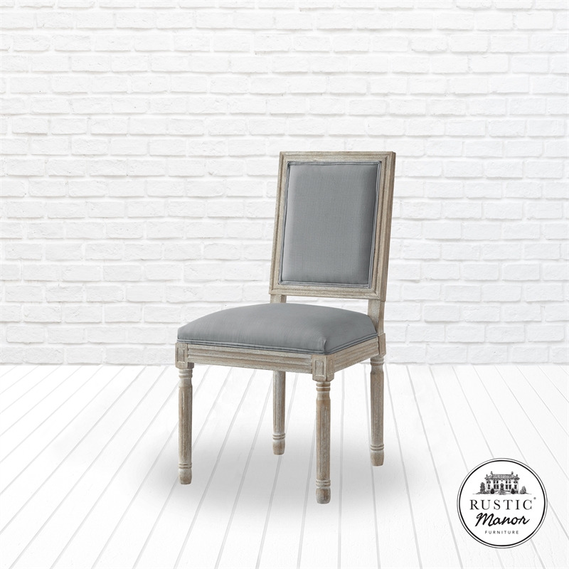 Posh Living Westen Linen Dining Chair (Set of 2) Grey