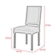 Posh Living Westen Linen Dining Chair (Set of 2) Navy