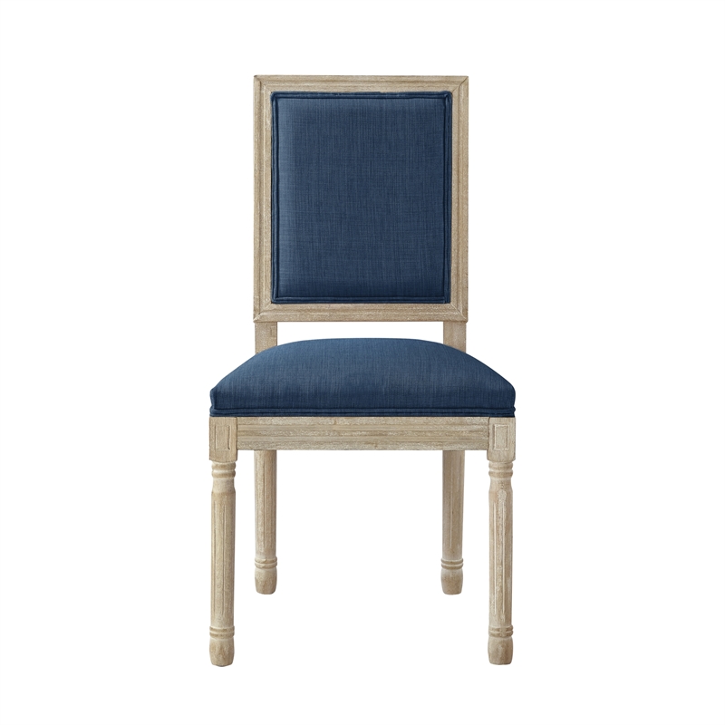Posh Living Westen Linen Dining Chair (Set of 2) Navy