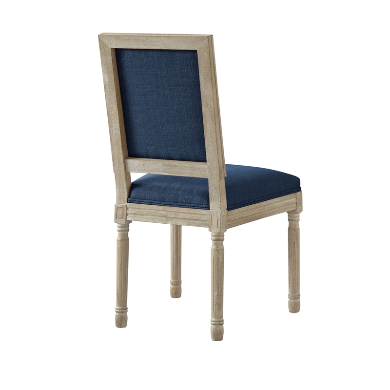 Posh Living Westen Linen Dining Chair (Set of 2) Navy