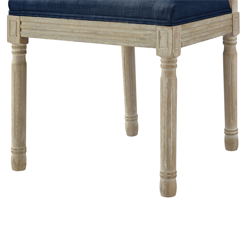 Posh Living Westen Linen Dining Chair (Set of 2) Navy