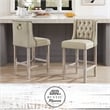 Posh Living Preslie Leather PU Counter Stool (Set of 2) Beige