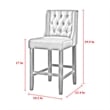 Posh Living Preslie Leather PU Counter Stool (Set of 2) Beige