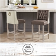 Posh Living Preslie Leather PU Counter Stool (Set of 2) Brown