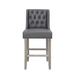 Posh Living Preslie Leather PU Counter Stool (Set of 2) Grey