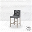 Posh Living Preslie Leather PU Counter Stool (Set of 2) Grey