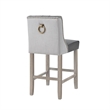 Posh Living Preslie Leather PU Counter Stool (Set of 2) Grey