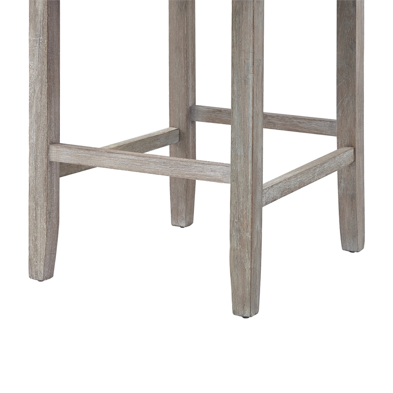 Posh Living Preslie Leather PU Counter Stool (Set of 2) Grey