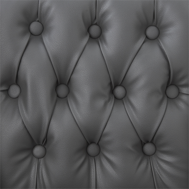 Posh Living Preslie Leather PU Counter Stool (Set of 2) Grey