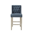 Posh Living Preslie Leather PU Counter Stool (Set of 2) Navy
