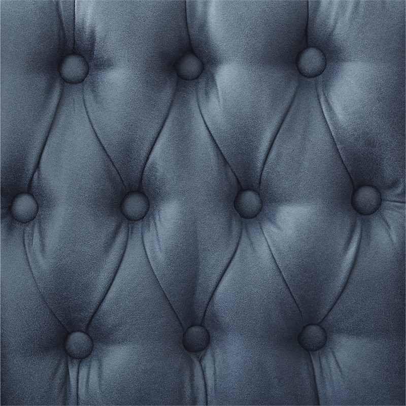 Posh Living Preslie Leather PU Counter Stool (Set of 2) Navy