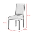 Posh Living Westen Linen Dining Chair (Set of 2) Cream White