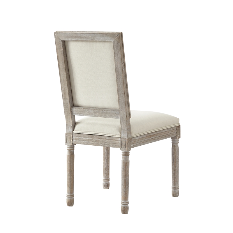 Posh Living Westen Linen Dining Chair (Set of 2) Cream White